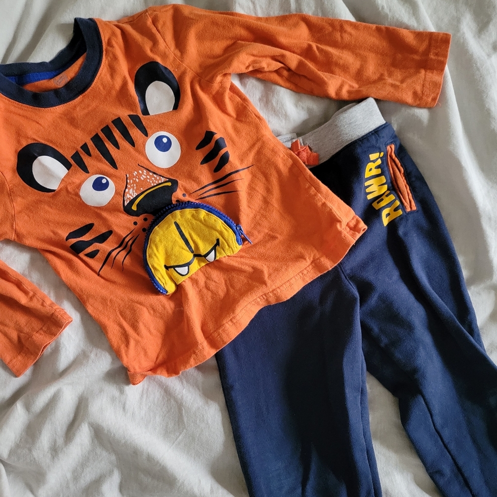 Boy's Tiger shirt and pant set